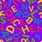 Abstract background with letters.  Aphabet seamless pattern