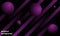 Abstract background with line and bubble, black and violet color