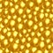 Abstract background of many golden faceted balls