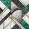 Abstract background, modern marble mosaic, art deco wallpaper, artificial malachite agate stone texture, black white gold marbled