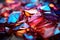 Abstract background of multicolored pieces of glass