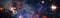 Abstract background with night sky and stars. Panorama view universe space shot of milky way galaxy with stars on a night sky