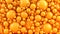 Abstract background with orange spheres balls in different sizes