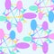 Abstract background with ovals connected by a web. Coloful vector illustration