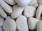 Abstract background of piles of rocks is white