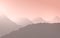 Abstract Background pink haze over distant mountains