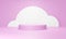 abstract background pink podium trade show copy space.pastel concept empty room