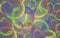 Abstract background with rainbow soap bubbles