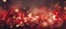 Abstract background with red fireworks, sparkles, shiny bokeh glitter lights
