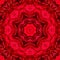 abstract background of rose flower pattern of kaleidoscope. red black background