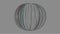 Abstract Background Rotating Segmented Sphere On Grey Background