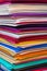 Abstract background, stack of colored layers of felt