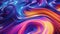 Abstract background with swirl of colors twisting in motion in vivid color vortex.