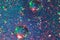 Abstract background transparent slime with bubbles and glittering particles