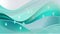 Abstract background with turquoise waves and diamonds