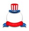 Abstract Background with Uncle Sam`s Hat for National Holidays o