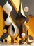 Abstract background vintage 3D art concepts, simple shapes and forms, modern abstract art