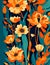 abstract background of vintage flowers, Generative AI