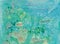 Abstract background of watercolor painting in turquoise-bright, green,blue are bright color tones.