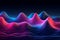 Abstract background with a waves effect in vibrant purple and blue colors, creating a dynamic and energetic visual. Ai generated