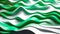 abstract background with waves and splashes, white gold and emerald abstract background.