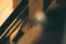 Abstract background of wooden planks, inside the building