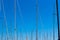 Abstract background of yacht masts with sky on the background