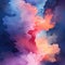 Abstract backgrounds with colorful smoke clouds and flowing brushwork