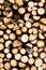 Abstract backgrounds: simple pile of wood