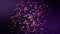 Abstract bacteria virus molecules moving slowly on dark purple background, seamless loop. Animation. Microorganism cells