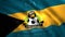 Abstract Bahamas Football Association flag cloth movements. Motion. Bahamian loopable flag with highly detailed fabric