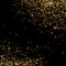 Abstract banner with gold particle dust