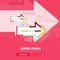 Abstract banner template with arrows, linear