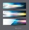 Abstract banners set with image of speed movement pattern