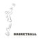 Abstract basketball and streetball poster