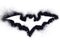 Abstract bat of black glitter, festive Halloween symbol