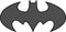 Abstract batman logo design on white