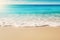 an abstract beach, where sandy shores meet radiant sunlight and soothing turquoise waves an exquisite background concept for a