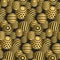 Abstract beads seamless pattern in gold xmas color.