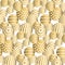 Abstract beads seamless pattern in gold xmas color