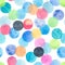 Abstract beautiful artistic tender wonderful transparent bright blue, green, red, pink, yellow, orange, navy circles pattern water