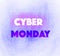 Abstract beautiful artistic tender wonderful transparent bright winter cyber Monday lettering violet background watercolor hand il