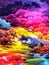 abstract of Beautiful pictures of colorful. Clouds represent the beautiful colors of in the sky.