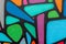 Abstract beautiful street art colorful graffiti style closeup. Modern iconic urban culture of youth. Detail. Can be