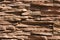 Abstract beige brown slate pattern stone block wall texture for background and wallpaper large and wide modern stone