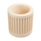 Abstract beige round shaped ceramic detail