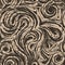 Abstract beige vector texture made of smooth spirals and loops. Fiber of wood or marble twisted pattern. Waves or
