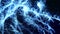 Abstract bg like winter frost pattern in 3d space. Particles form branches like frost patterns from blue christmas tree