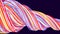 abstract bg with multicolored lines twisted into spirals rotate cyclically. Looped animation as a motion design