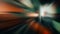 Abstract big data, speed, colorful fibers, rays background in orange and cyan color. 3D tunnel illustration